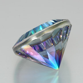 Quartz mystique multicolore naturelle coupe roude, 20,55 ct, VVS