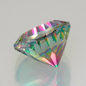 Quartz mystique multicolore naturelle coupe roude, 11,85 ct, VVS