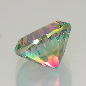 Quartz mystique multicolore naturelle coupe roude, 12,26 ct, VVS