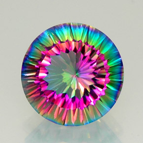 Quartz mystique Partie Supérieure Arc-en-Ciel naturelle Coupe roude, 10.76 ct, VVS