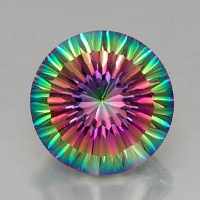 Quartz mystique Partie Supérieure Arc-en-Ciel naturelle Coupe roude, 12.86 ct, VVS