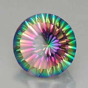 Quartz mystique Partie Supérieure Arc-en-Ciel naturelle Coupe roude, 12.86 ct, VVS