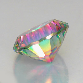 Quartz mystique multicolore naturelle coupe roude, 11,47 ct, VVS-VS