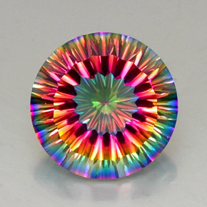 Quartz mystique Partie Supérieure Arc-en-Ciel naturelle Coupe roude, 10.80 ct, VVS