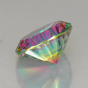 Quartz mystique Partie Supérieure Arc-en-Ciel naturelle Coupe roude, 10.80 ct, VVS