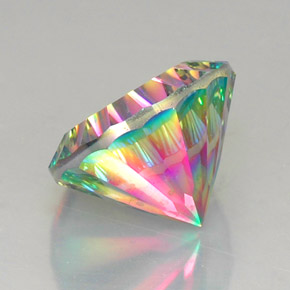 Quartz mystique Partie Supérieure Arc-en-Ciel naturelle Coupe roude, 12.82 ct, VVS-VS