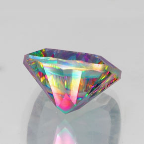 Quartz mystique multicolore naturelle coupe coussin, 15,07 ct, VVS-VS