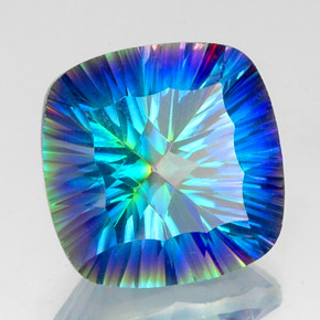 Quartz mystique Partie Supérieure Arc-en-Ciel naturelle Coupe coussin, 19.84 ct, VS