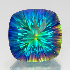 Quartz mystique Partie Supérieure Arc-en-Ciel naturelle Coupe coussin, 20.83 ct, VS