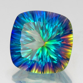 Quartz mystique Partie Supérieure Arc-en-Ciel naturelle Coupe coussin, 20.83 ct, VS