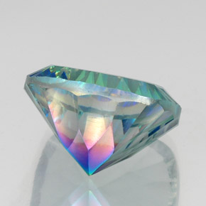 Quartz mystique multicolore naturelle coupe coussin, 20,88 ct, VS