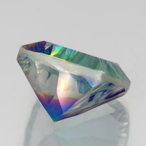 Quartz mystique multicolore naturelle coupe coussin, 22,17 ct, VS