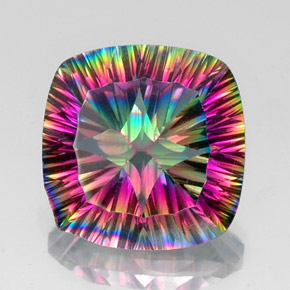 Quartz mystique Partie Supérieure Arc-en-Ciel naturelle Coupe coussin, 13.33 ct, VS