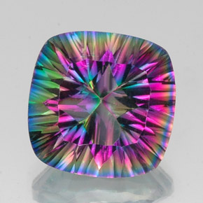 Quartz mystique Partie Supérieure Arc-en-Ciel naturelle Coupe coussin, 15.34 ct, VS