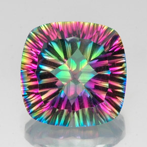 Quartz mystique Partie Supérieure Arc-en-Ciel naturelle Coupe coussin, 14.80 ct, VS