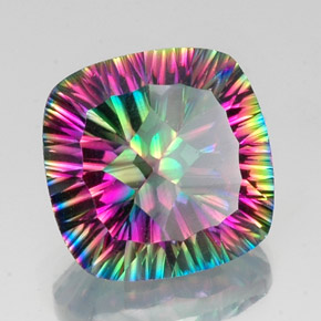 Quartz mystique Partie Supérieure Arc-en-Ciel naturelle Coupe coussin, 14.80 ct, VS
