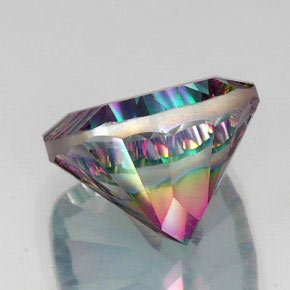 Quartz mystique Partie Supérieure Arc-en-Ciel naturelle Coupe coussin, 17.28 ct, VVS-VS
