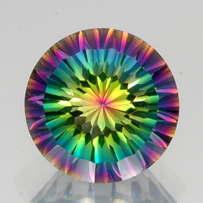 Quartz mystique Partie Supérieure Arc-en-Ciel naturelle Coupe roude, 9.54 ct, VVS-VS