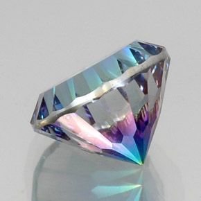 Quartz mystique multicolore naturelle coupe roude, 10,43 ct, VVS-VS