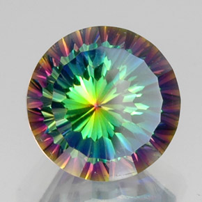 Quartz mystique Partie Supérieure Arc-en-Ciel naturelle Coupe roude, 10.50 ct, VVS-VS