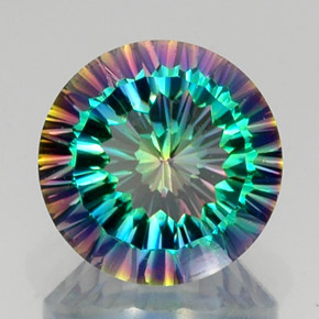 Quartz mystique multicolore naturelle coupe roude, 9,66 ct, VS