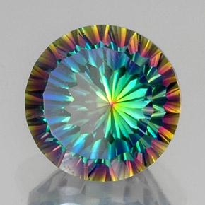 Quartz mystique Partie Supérieure Arc-en-Ciel naturelle Coupe roude, 10.43 ct, VS