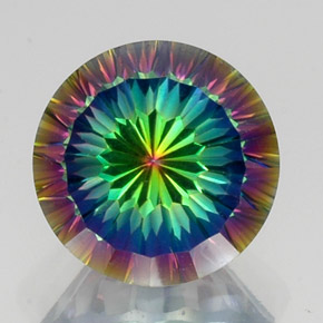 Quartz mystique multicolore naturelle coupe roude, 10,16 ct, VVS-VS