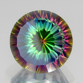 Quartz mystique multicolore naturelle coupe roude, 10,16 ct, VVS-VS