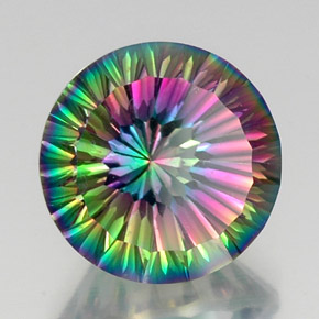 Quartz mystique multicolore naturelle coupe roude, 11,99 ct, VVS-VS