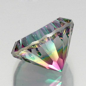 Quartz mystique multicolore naturelle coupe roude, 11,99 ct, VVS-VS