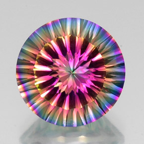 Quartz mystique multicolore naturelle coupe roude, 10,70 ct, VS