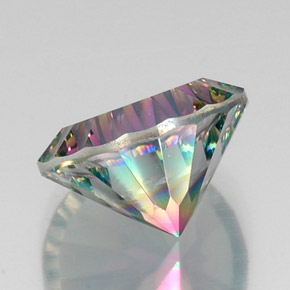 Quartz mystique multicolore naturelle coupe roude, 10,70 ct, VS