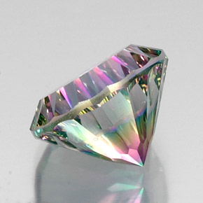Quartz mystique multicolore naturelle coupe roude, 12,29 ct, VS