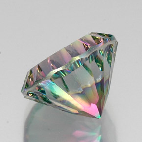 Quartz mystique multicolore naturelle coupe roude, 12,24 ct, VVS-VS