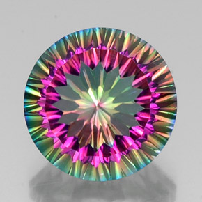 Quartz mystique Partie Supérieure Arc-en-Ciel naturelle Coupe roude, 12.20 ct, VS
