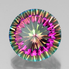 Quartz mystique Partie Supérieure Arc-en-Ciel naturelle Coupe roude, 12.20 ct, VS
