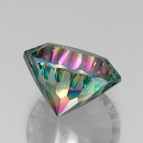 Quartz mystique multicolore naturelle coupe roude, 11,42 ct, VS