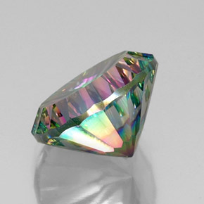 Quartz mystique multicolore naturelle coupe roude, 11,36 ct, VVS-VS