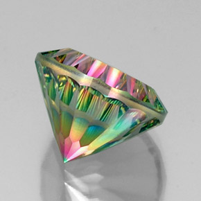 Quartz mystique multicolore naturelle coupe roude, 12,43 ct, VVS-VS