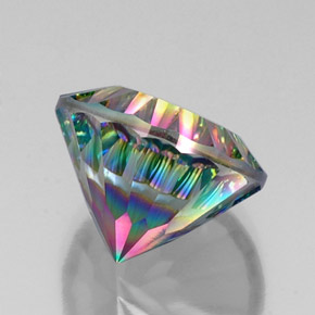 Quartz mystique multicolore naturelle coupe roude, 12,34 ct, VVS-VS