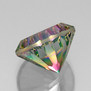 Quartz mystique Partie Supérieure Arc-en-Ciel naturelle Coupe roude, 12.40 ct, VVS-VS