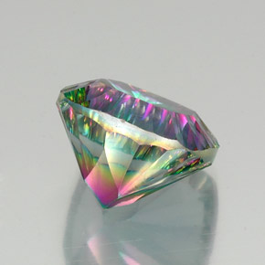 Quartz mystique multicolore naturelle coupe coussin, 17,83 ct, VVS-VS