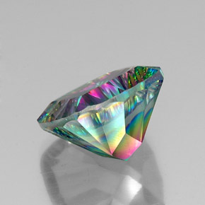 Quartz mystique Partie Supérieure Arc-en-Ciel naturelle Coupe coussin, 15.87 ct, VVS-VS
