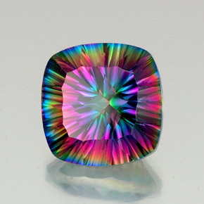 Quartz mystique Partie Supérieure Arc-en-Ciel naturelle Coupe coussin, 15.46 ct, VVS