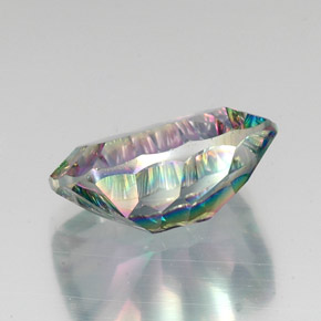 Quartz mystique multicolore naturelle coupe coussin, 18,41 ct, VVS-VS
