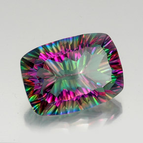 Quartz mystique Partie Supérieure Arc-en-Ciel naturelle Coupe coussin, 18.98 ct, VVS-VS