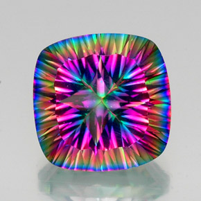 Quartz mystique Partie Supérieure Arc-en-Ciel naturelle Coupe coussin, 16.05 ct, VVS