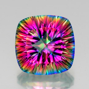 Quartz mystique Partie Supérieure Arc-en-Ciel naturelle Coupe coussin, 15.51 ct, VS