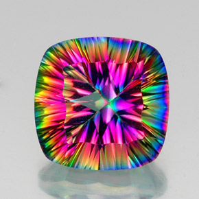 Quartz mystique Partie Supérieure Arc-en-Ciel naturelle Coupe coussin, 15.37 ct, VS