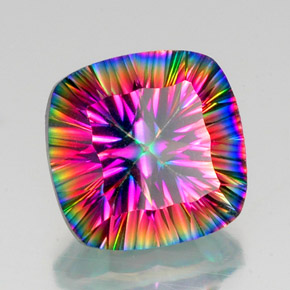 Quartz mystique Partie Supérieure Arc-en-Ciel naturelle Coupe coussin, 15.37 ct, VS